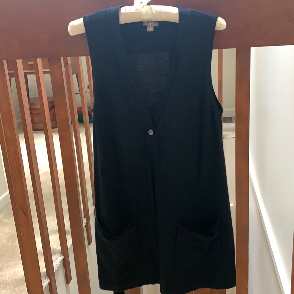 J.Jill black long vest.